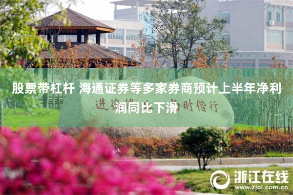 股票带杠杆 海通证券等多家券商预计上半年净利润同比下滑