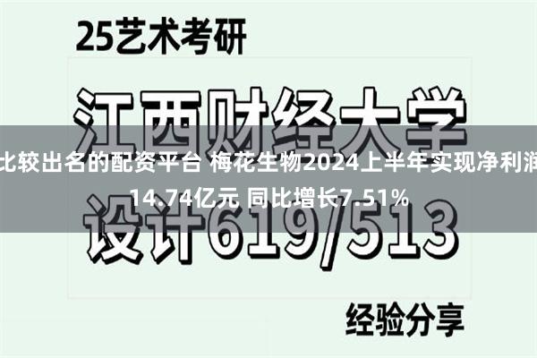 比较出名的配资平台 梅花生物2024上半年实现净利润14.74亿元 同比增长7.51%