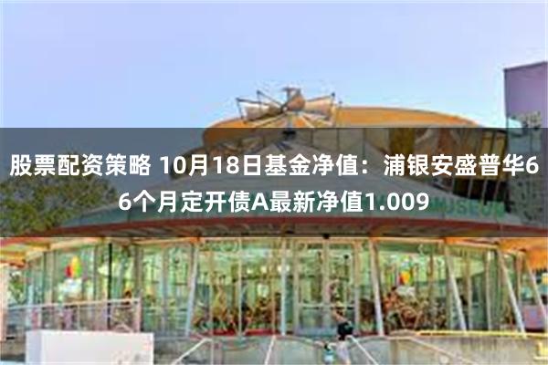 股票配资策略 10月18日基金净值：浦银安盛普华66个月定开债A最新净值1.009